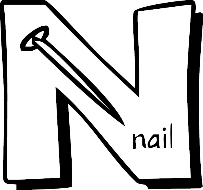 Letter N Coloring Page