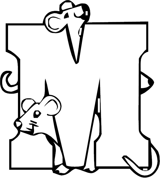Letter M Coloring Page