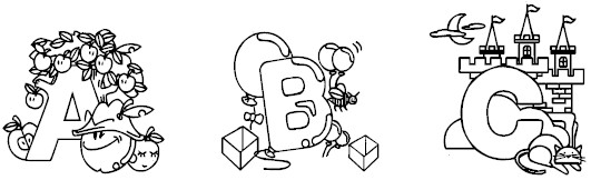 abc coloring page 4