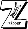 letter z alphabet coloring page